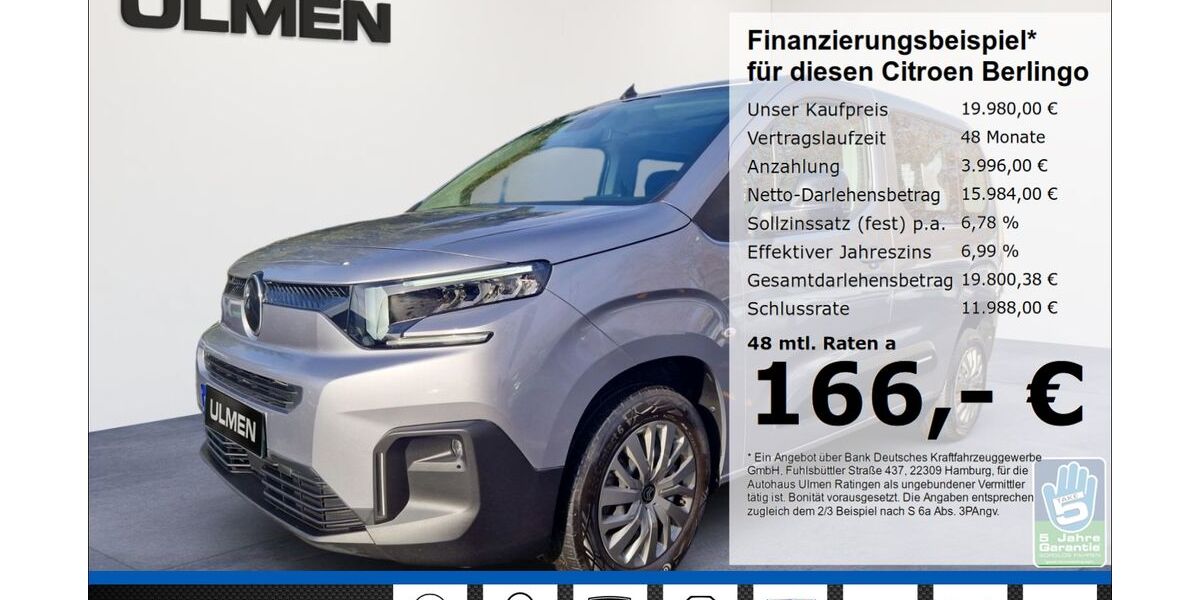 Citroen Berlingo 74.052 km 19.980 &euro; Ratingen 40880