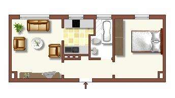 Etagenwohnung Duisburg Huckingen - 2 Zimmer, 41 m&sup2;, 409&euro; | Angebot:27216014