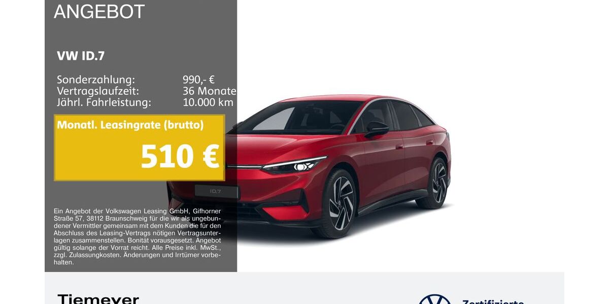 VW ID.7 13.628 km 46.880 &euro; Duisburg 47059